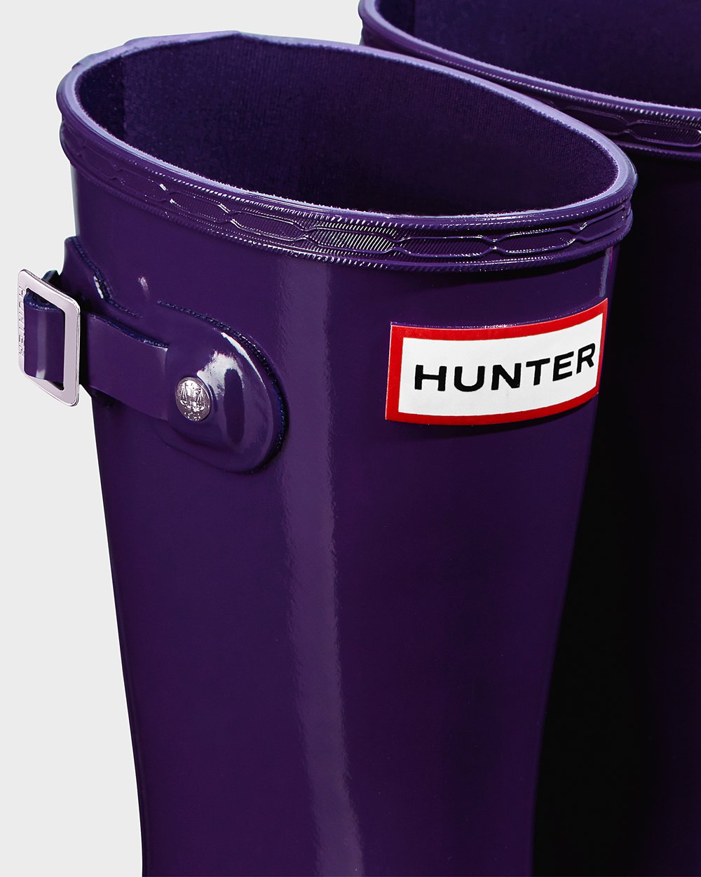 Bottes de Pluie Hunter Original Grands Gloss Enfant Bleu Violette QMZKXOE-45